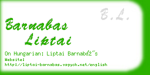 barnabas liptai business card